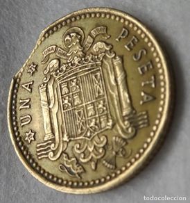 Monete con errori: ERROR 1 PESETA FRANCO 1966 *19 *71, SEGMENTADA FINAL DE RIEL